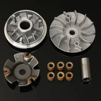 

19 Teeth Motorcycle Variator Set With Roller Fan Clutch GY6 110cc 125cc 150cc Scooter Moped ATV Fan Clutch Variator Engine