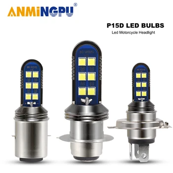 

ANMINGPU 1X Motorcycle Headlight Bulbs P15D Led Hi/Low Beam H4 BA20D Canbus 3030Chips Led H6 Motobike Head Lamp 6000K 12V 24V