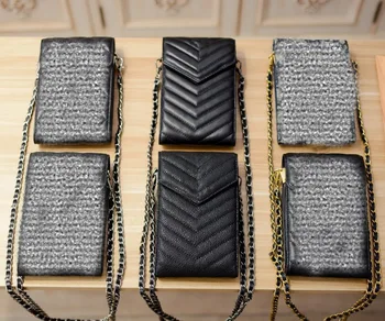 

6 designs Luxury Designer Phone Case Chain Handbag Genuine Leather Crossbody Mini Satchel Purse for Women Flap Bag Card Holders