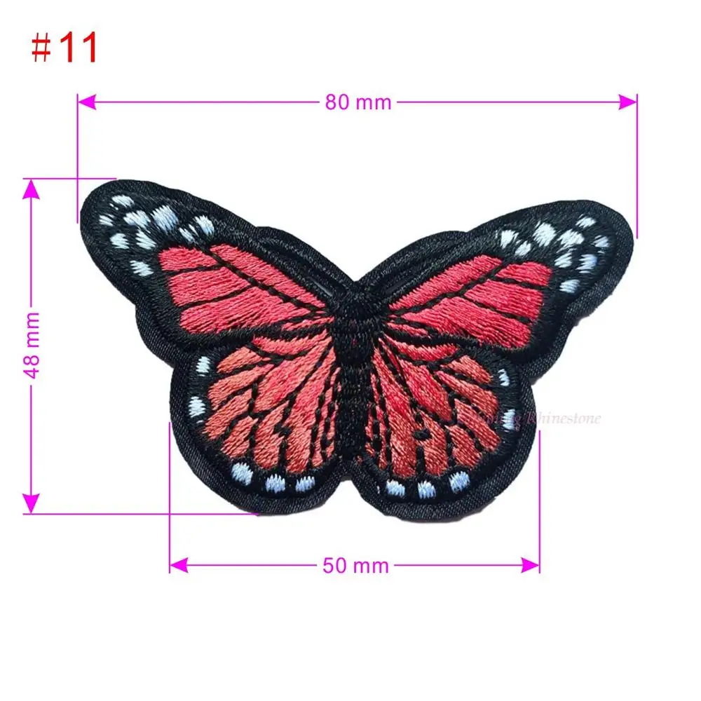 Швейная вышитая бабочка нашивка Железная на бабочках нашивки исправление мотив аппликация Одежда наклейки в виде насекомых для одежды DIY Новинка - Цвет: Style 11