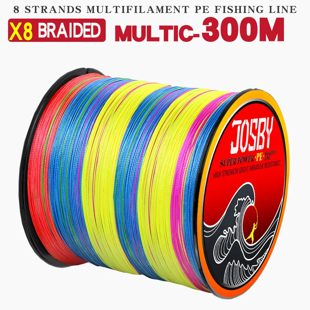 JOSBY 300 м Peche 8 фторуглеродная леска рыболовный Карп шнур PESpinning PE Multifilamento море Япония провод супер сильный - Цвет: 8 braid 300m color