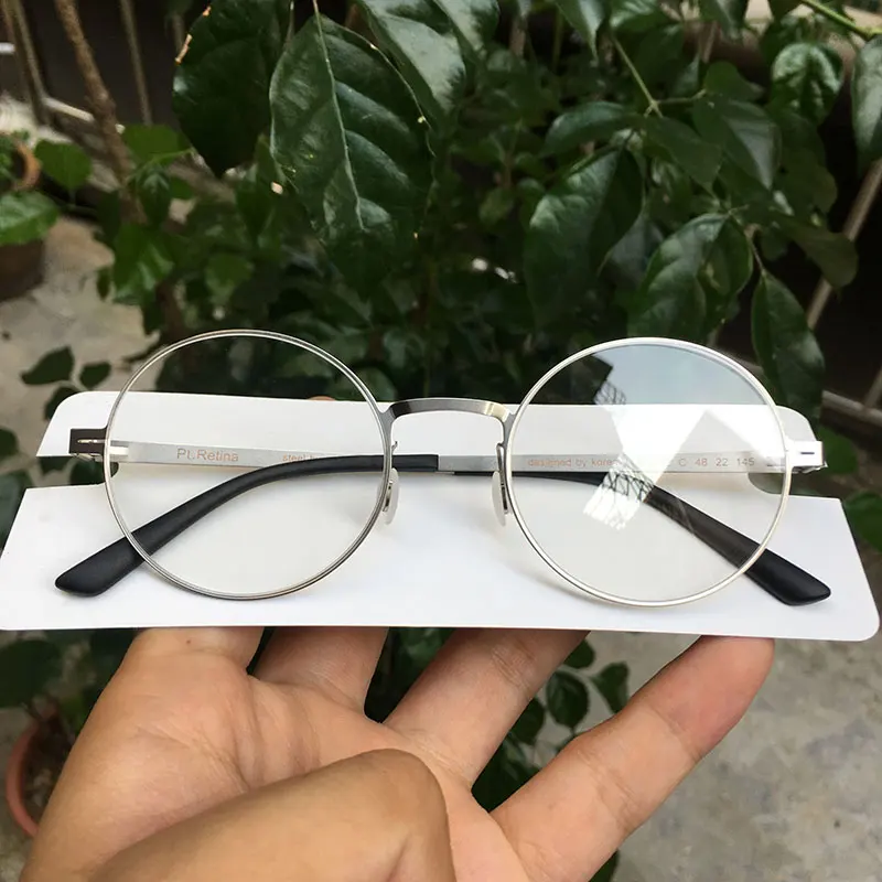 

Korea design screwless round eyeglasses frames unisex super lightweight