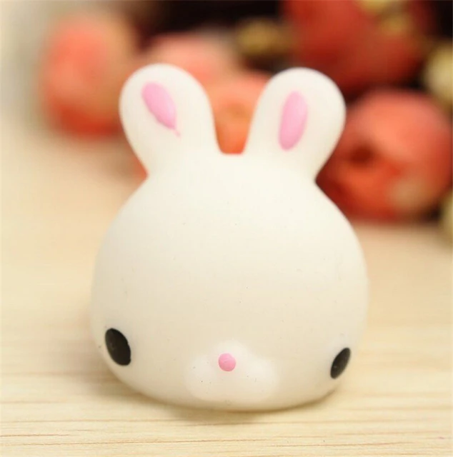 Mochi Lovely Bunny Rabbit Squishy Squeeze Healing Stress Reliever Toy Gift  Decor Finger Toy