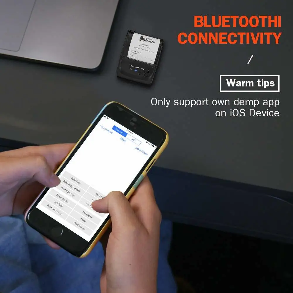 IssyzonePOS 58 мм Bluetooth Термопринтер мини портативный Android iOS мобильный POS Принтеры Бесплатный SDK для окна Android iOS