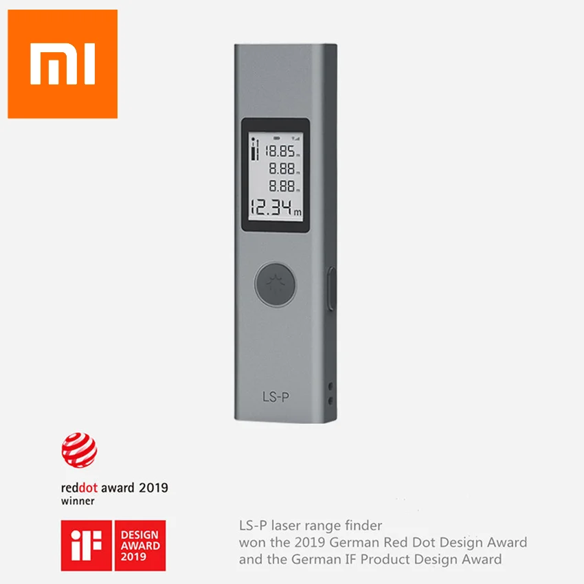 Xiaomi-telémetro láser DUKA Original, telémetro láser de medición de alta precisión, Cargador USB portátil, LS-P/LS-1S, 25/40m