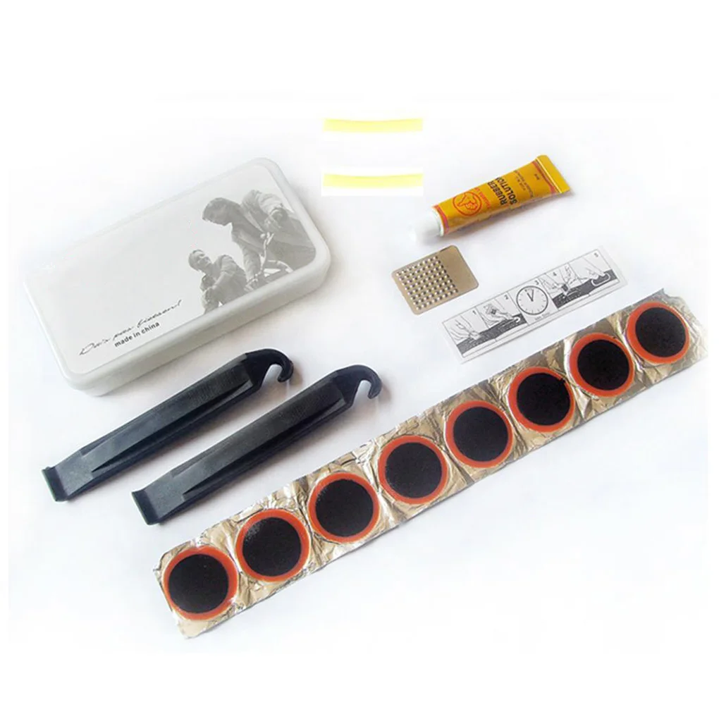 

Mountain Bike Tire Repair Tools Tire Lever Inner Tube Tyre Patch Kit Bicycle Wheel Repair Set