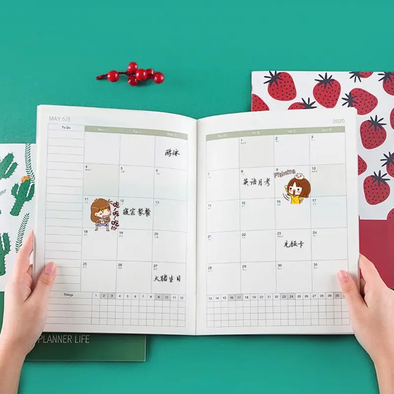 2020 Agenda Planner Notebook Daily Magazine Monthly Kawaii Fruit A4 Manual Book 2020 Agenda Planner Notebook Daily Magazine Monthly Kawaii Fruit A4 Manual Book