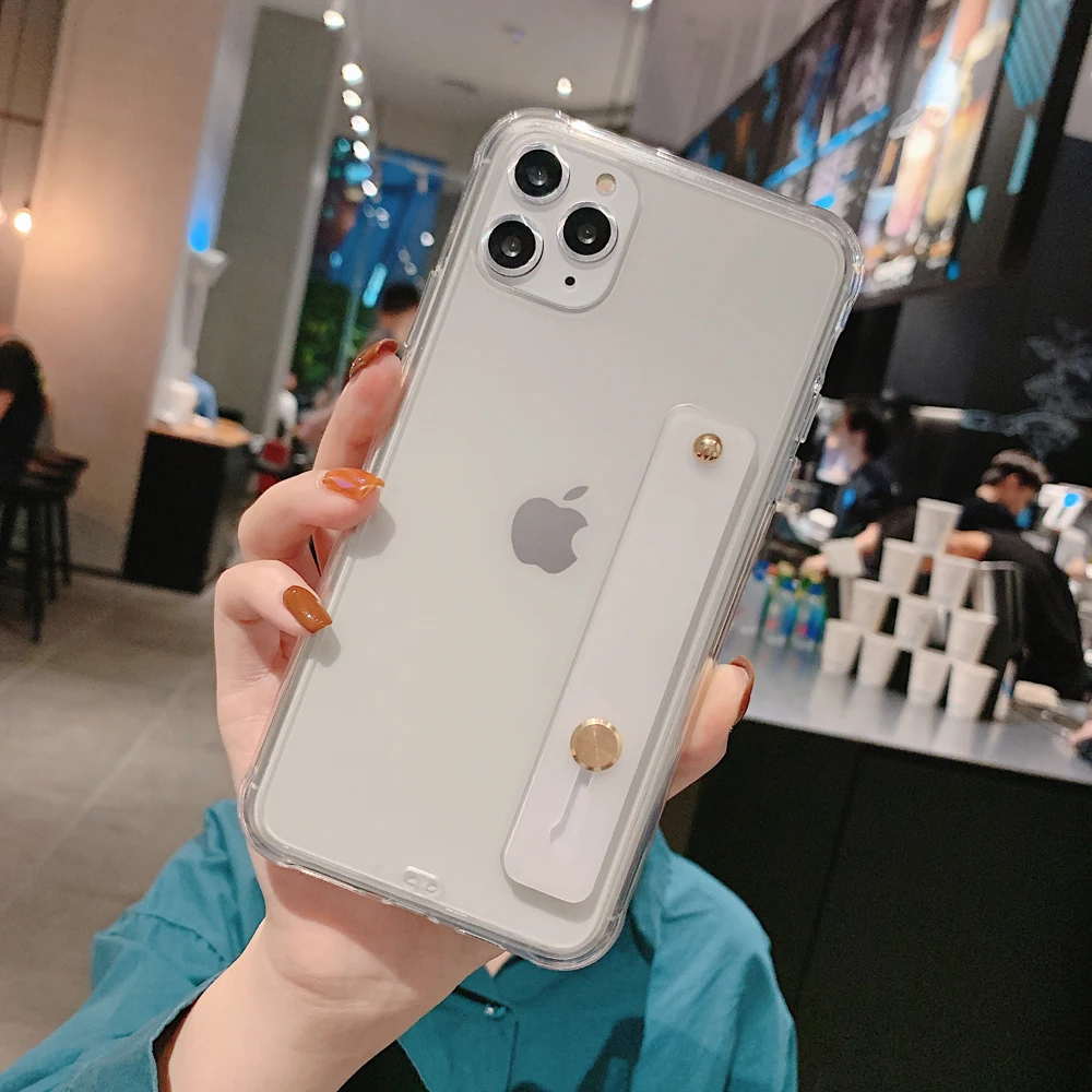 Мягкий силиконовый бампер матовый чехол с кольцом на палец для iPhone X XR XS 11 Pro Max 6 6s 7 8 Plus прозрачный держатель подставка чехол для телефона