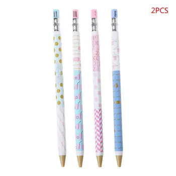

2x Mechanical Pencil Press Automatic Pen School Office Supplies Stationery 2.0mm DXAB