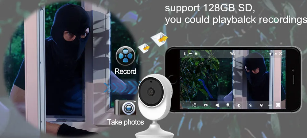 Умная Мини Wifi ip-камера 1080P HD 2MP беспроводная камера sp2p домашняя CCTV камера видеонаблюдения 120 ° широкоугольные детские мониторы