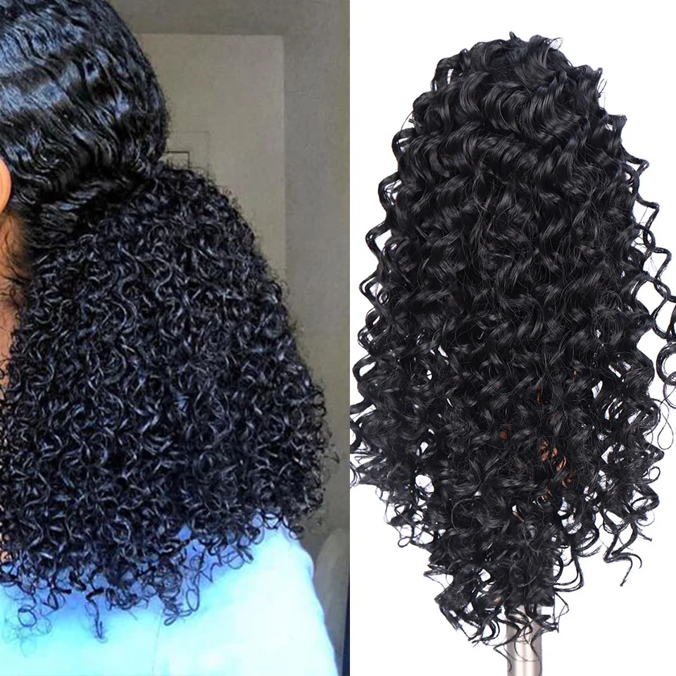 Drawstring Puff Afro Kinky Curly Ponytail African American Short
