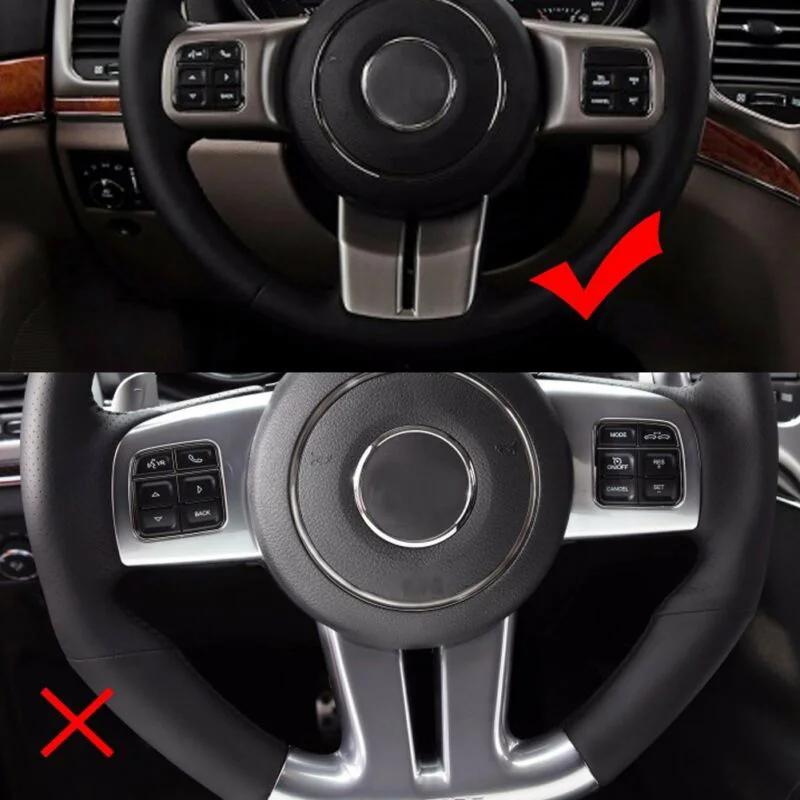 3Pcs car Steering Wheel Stickers For Jeep Wrangler Grand Cherokee Compass Patriot Steering Wheel Garnish Car sticker