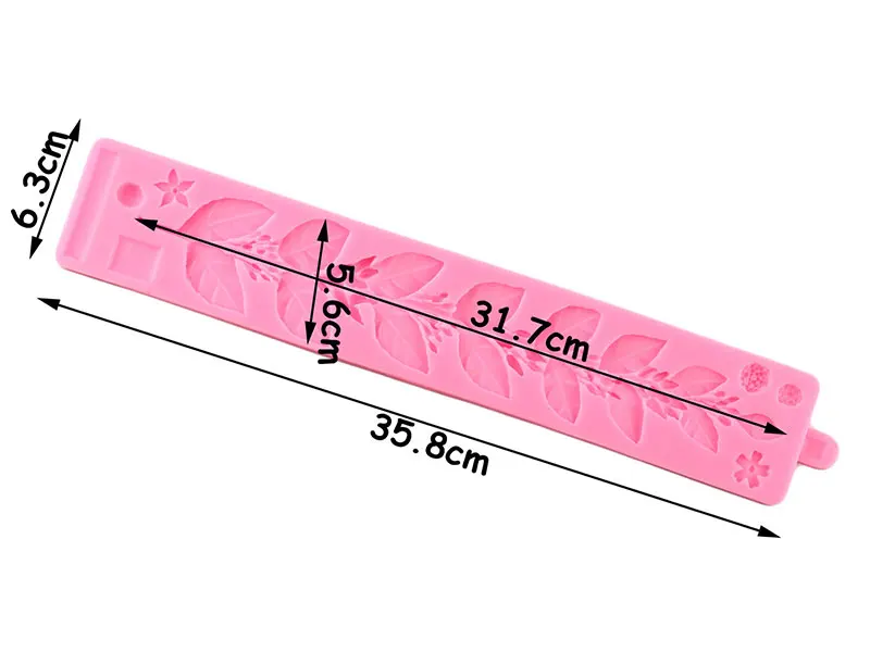 Цветок листья из ротанга границы силиконовые формы кекс Топпер помадка плесень свадебный торт украшения инструменты Конфеты глина форма шоколада