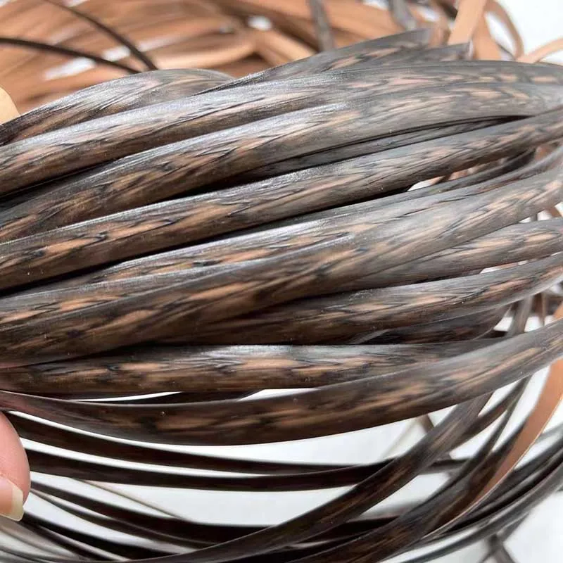 500g Coffee Chocolate gradient PE rattan weaving material plastic rattan for knit and repair chair table synthetic