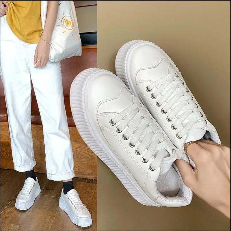 

Mhysa 2019 NEW women shoes muffin heavy-bottomed Mixed Colors Platform Shoes Women Flats Lace Up women casual Shoes L577