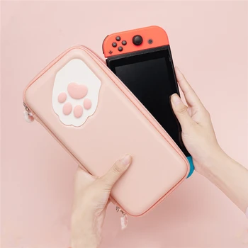 

Cute Cartoon Cat Paw Storage Bag Game Console Protective Pouch Case for Nintend Switch/Switch Lite Controller Accessories