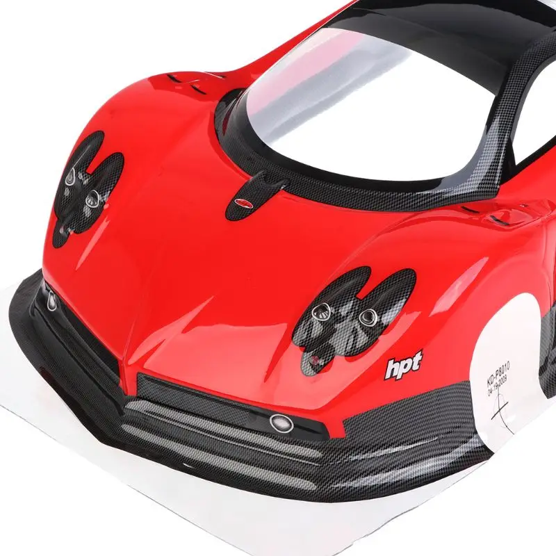 Red Super Car Body PVC Shell For 1//10 OnRoad Car