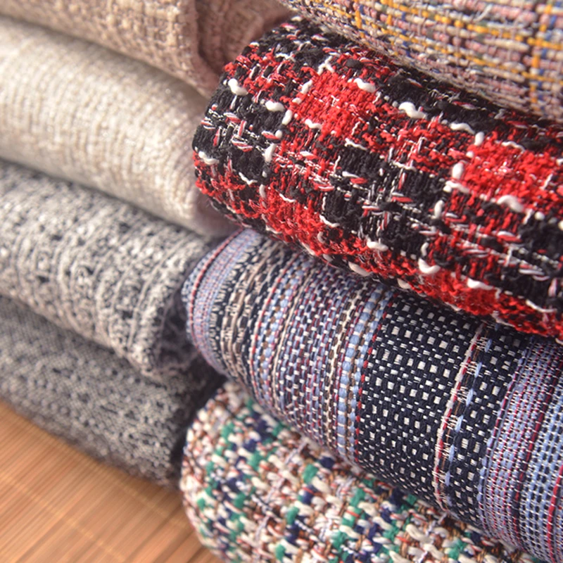 Модная маленькая ароматная твидовая тканая ткань для юбки