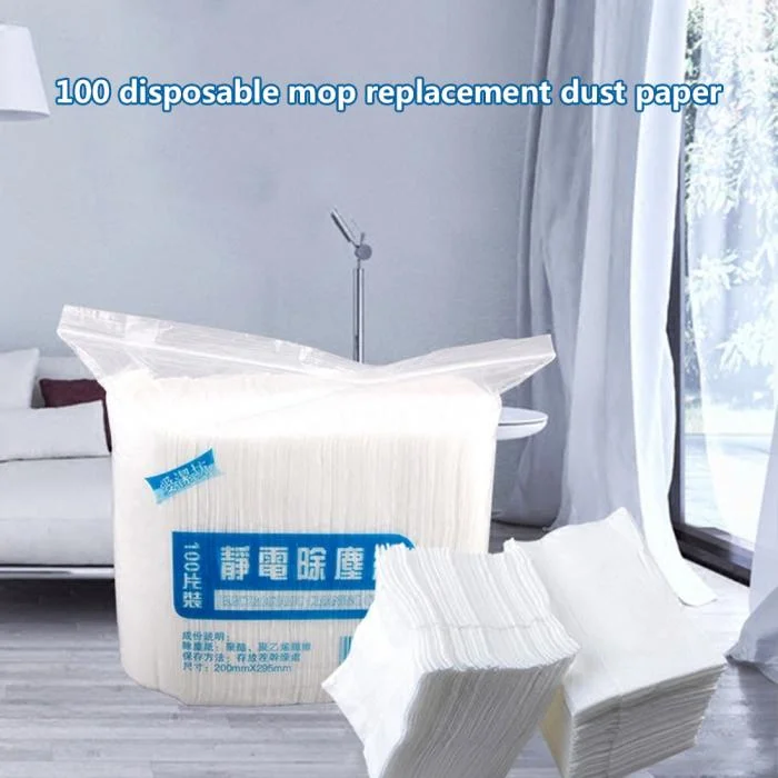 Горячая 100 шт. одноразовые электростатические удаления пыли швабры Papar домашняя