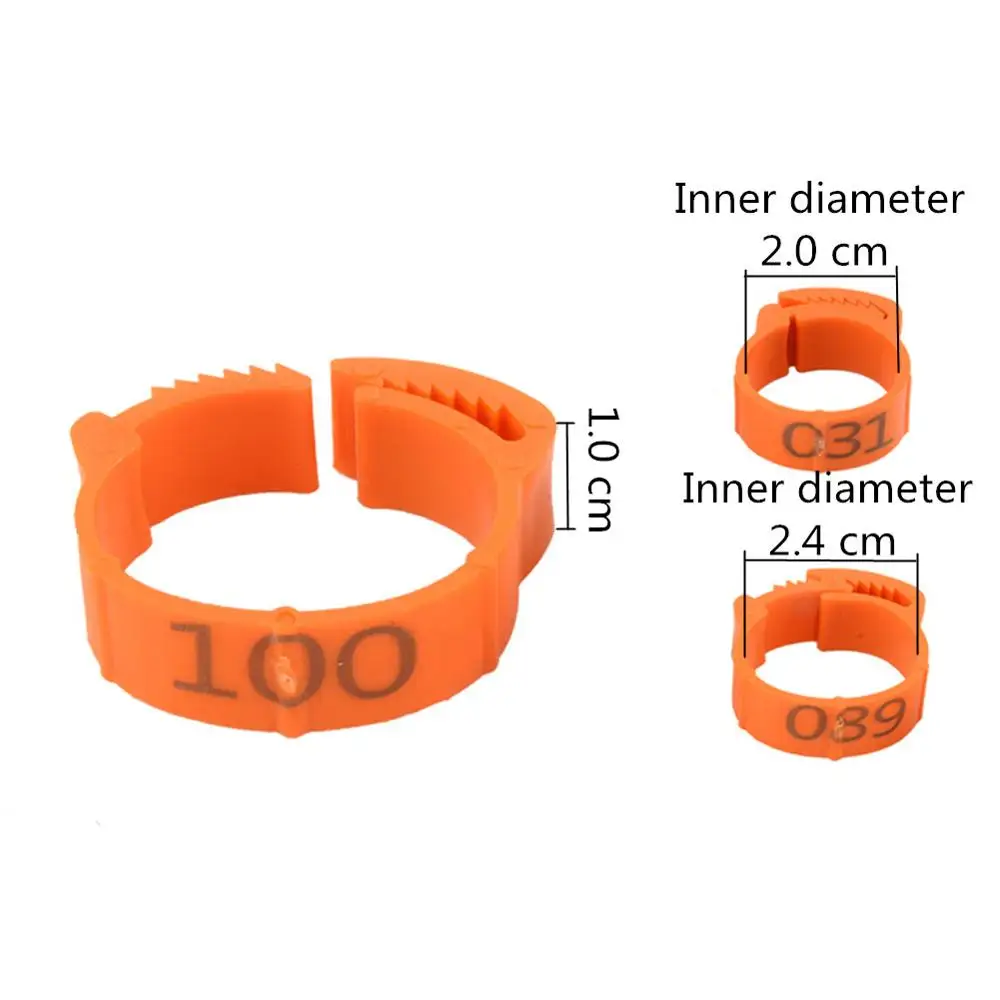 Chicken foot rings 100Pcs/Color adjustable inner diameter 2~2.4cm flexible retractable 8 colors