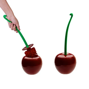 

Cherry Shaped Toilet Brush Cleaning Toilet Brush And Holder Set Creative Cleaning Tools Plastic Bathroom Supplies