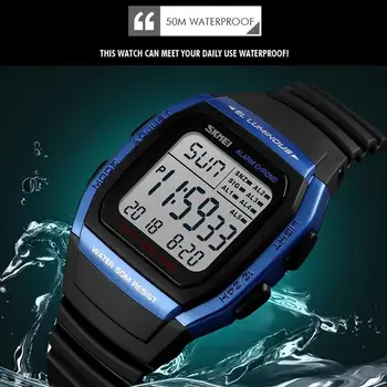

Fashion Casual Men Watches Sports Digital Watch 50m Waterproof Alarm Man Wrist Electronic Clock Men Relogio Masculino