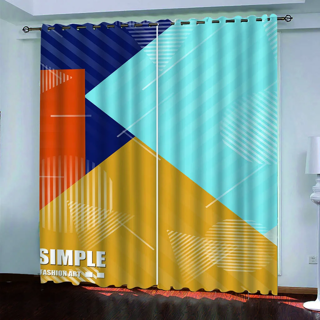 

Morden simple 3d curtains 3D Curtain Luxury Blackout Window Curtain Living Room