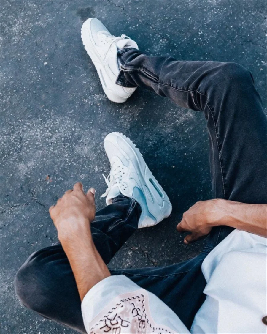 SEASONLESS Authentics Male Washed Stretch Jeans For Men Clothing  Classic Zipper At Inseam Slim fit 5-Pocket Cotton Jean