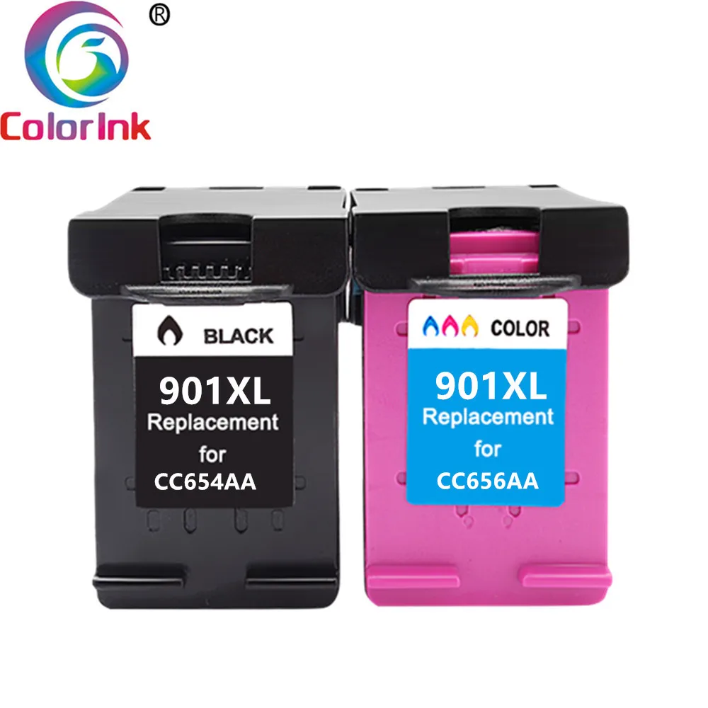 Картридж для принтеров HP Officejet 901 J4500 J4540 J4550 J4580 J4640 J4680c 2 упаковки | Компьютеры и