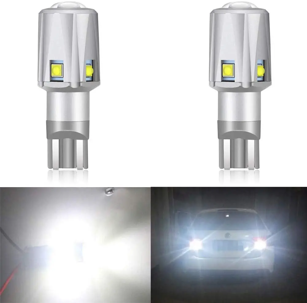

2x W16W T15 LED Bulbs 1800LM DC12V 6SMD Canbus Backup Light 921 912 Bulb OBC Error Free XBD Indicator Lamp High Power White Led