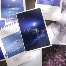 Lot de 30 cartes postales mixtes «belle nuit», Lot de cartes de vœux artistiques modernes, signets en papier, cartes de visite 