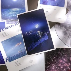 Lot de 30 cartes postales mixtes «belle nuit», Lot de cartes de vœux artistiques modernes, signets en papier, cartes de visite 