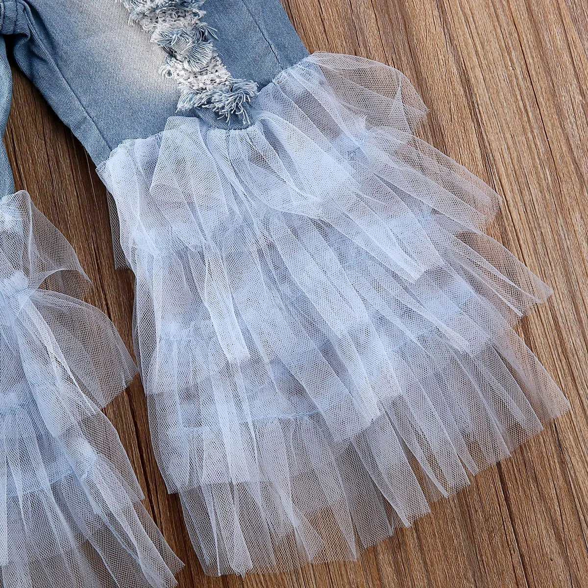 Boutique Kid Clothes Toddler Baby Kid Girl Clothes Lace Off Shoulder Tops+ Ruffle Hole Pants 2pcs Outfit