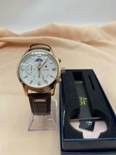 LIGE-reloj analógico con correa de cuero para hombre, nuevo accesorio de pulsera de cuarzo resistente al agua con cronógrafo, complemento Masculino deportivo de marca de lujo con esfera lunar automática