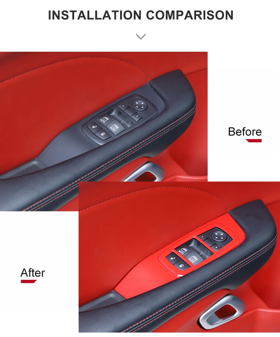 Интерьерные молдинги для Dodge Challenger, автомобильные для панели управления окон, стеклянные подъемные переключатели, накладка, наклейка для Dodge Challenger