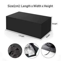 Durable Waterproof Outdoor Patio Furniture Cover - Heavy-Duty Protection for Garden Tables and Chairs (Black)