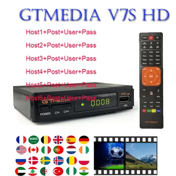

Satellite Receiver Gtmedia V7S HD Receptor with USB antenna for Europe Cline Brazil DVB-S2 Satellite Decoder Freesat V7s TV box