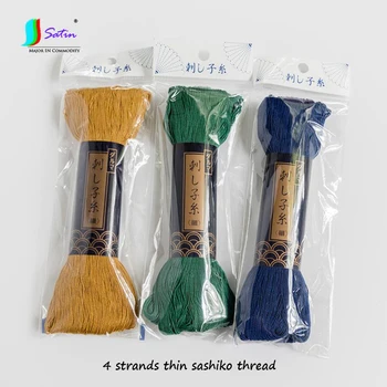 

Home Diy Make Sashiko Material Accessories Colorful 4 Strands Super Thin Sashiko Thread Cords A0437L