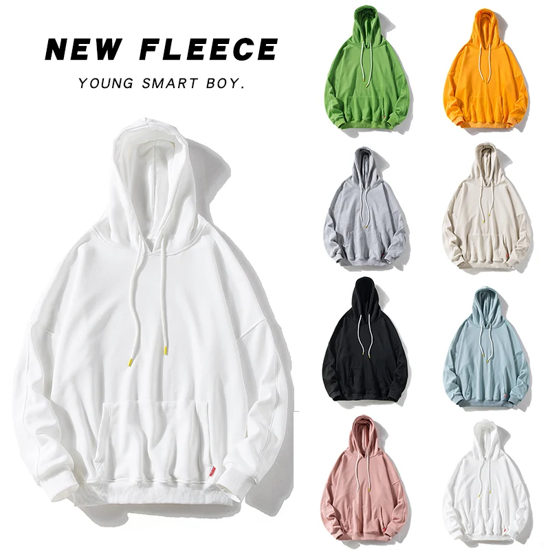 

8 Colors Autumn Fashion Oversized Hoodies and Crewneck Pullover Sweatshirts with Hooded Loose Fit Streetwear and Kangaroo Pocket