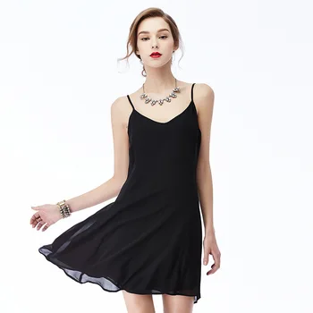 

2019 Summer Black Dress New Style Fashion Chiffon Dress Short Sexy Backless Base Strapped Dress Elegant Celebrity Dresses Casual