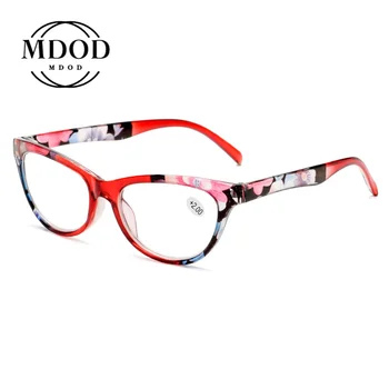 

2020 Fashion Women Flower Print Resin Reading Glasses Lady Eyewear Protector Glasses Presbyopic +1.0+1.5+2.0+2.5+3.0+3.5+4.0