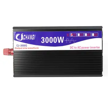 

Solar Inverter 3000W P eak Pure Sine Wave DC 12V To AC 220V Transmitter Power Car Inverters for car battary