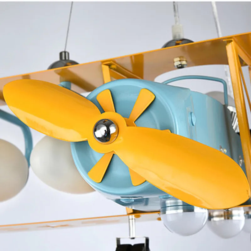 Super bright air plane droplight creative cartoon character boy bedroom of children room the lamps that shield an eye