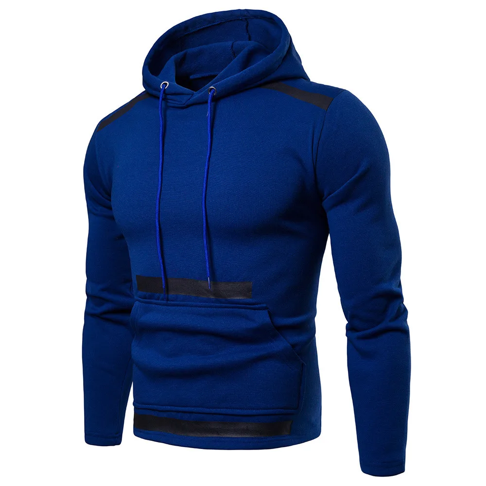 

Men's autumn casual long-sleeved jacket men's color matching sports hooded men's clothes