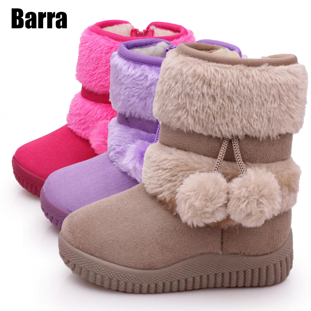 Big Sale Boys Boots Princess-Shoes Girls Autumn Winter Children Warm Cute Thick Lobbing-Ball Comfortable 8bWZw5KdxAg