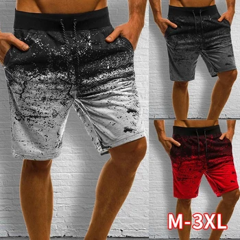 

Men Casual Shorts Fashion Printed Joggers Short Sweatpants 2020 Summer Drawstring Hip Hop Slim Workout Shorts Plus Size
