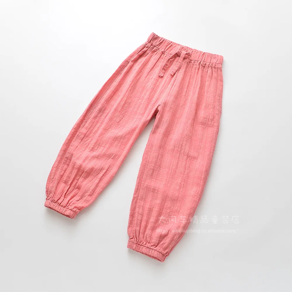 0421-07 Childrenswear Summer New Style Soft And Comfortable Girls Multi-color Elastic Waist Anti Mosquito Pants