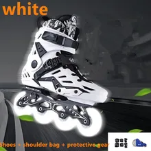 Взрослые мужчины и женщины алюминиевый кронштейн дышащие роликовые туфли Необычные коньки мужские и женские однорядные коньки inline flash