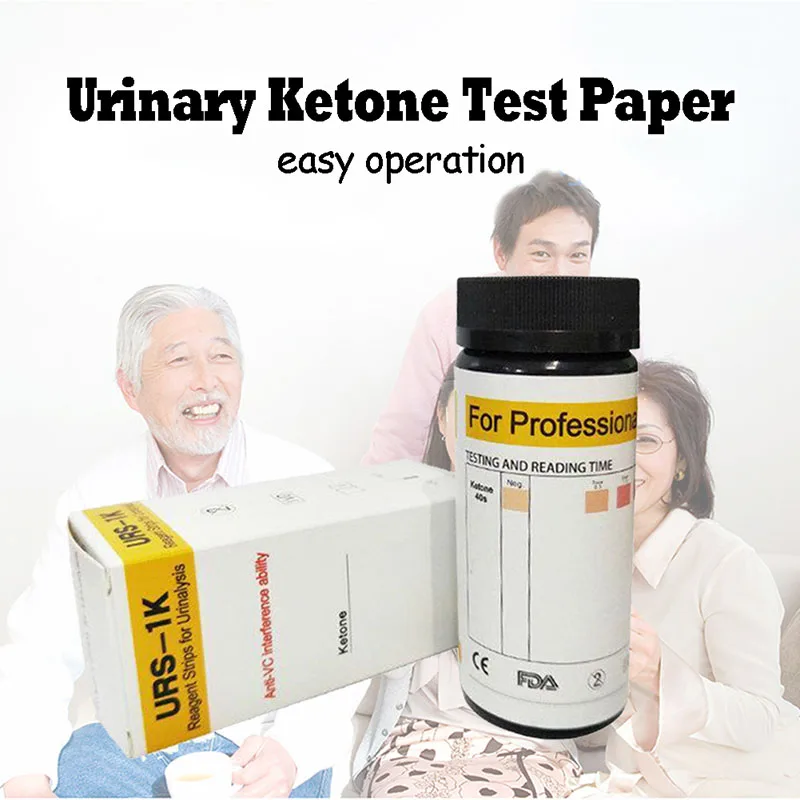

50 Pcs Test Paper Keto Harmness Strips Urine Analysis Ketostix Ketosis Ketone Diet Sticks Easy to Operate Simply dip And Read
