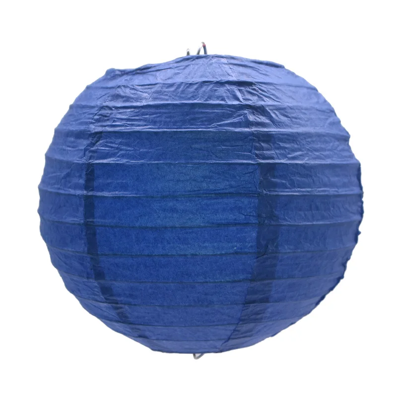 Navy blue 1 шт. 4-12 дюймов Круглый Китайский бумажный подвесной фонарь шар для свадьбы День рождения украшения наборы; детский душ сувениры - Цвет: Navy blue